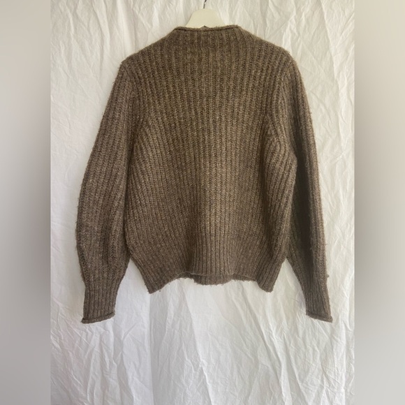 Madewell Loretto Mockneck Sweater Heather Otter Brown Size Small - Picture 11 of 14